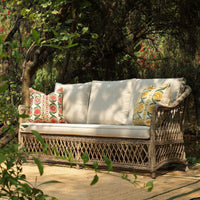 Willowbrook rattan garden sofa with scatter cushions – image 7 of 15