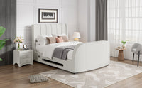 Solace Ottoman TV Bed in Cream Velvet – image 1 of 7
