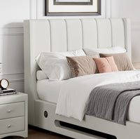Solace Ottoman TV Bed in Cream Velvet — view 6 – image 6 of 7