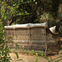 Rear view of the Willowbrook rattan garden sofa showing the woven frame – image 8 of 15