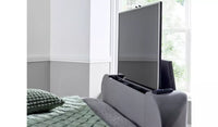 Madrid TV Bed Ottoman With Storage & Up To 43" TV Capacity in Grey Velvet — view 4 – image 4 of 5