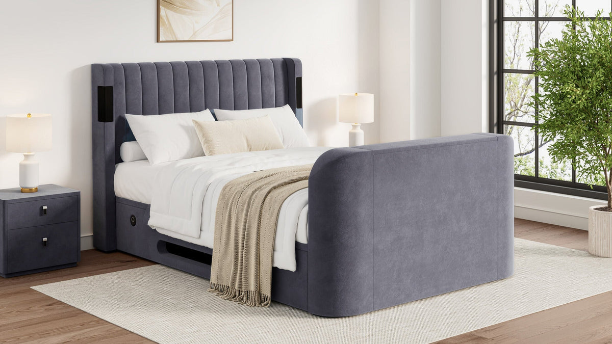 Amber 4.1 Multimedia Ottoman Storage TV Bed Frame — view 7