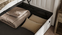 Astra Ottoman TV Bed in Cream Velvet — view 10 – image 9 of 11