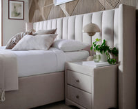 Milan Ottoman TV Bed in Natural Cream with 2 Side Units — view 5 – image 4 of 11