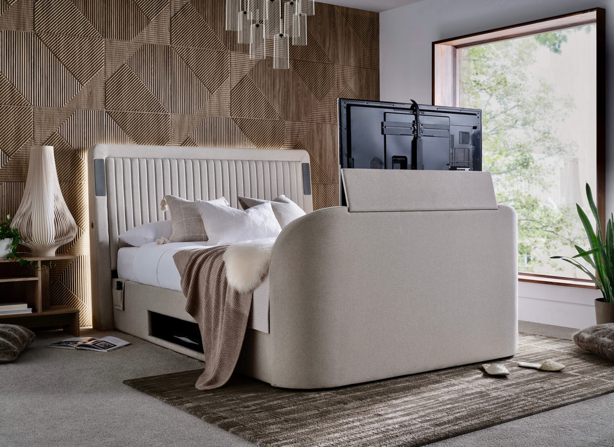 Immerse 5.1 Surround Sound TV Bed in Oatmeal — view 3