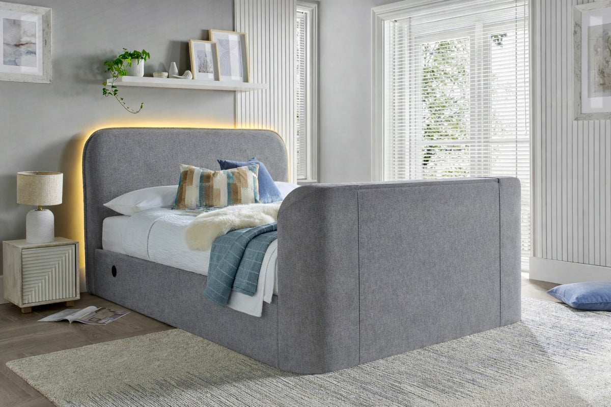Arla Ottoman TV Bed in Luxury Grey — view 2