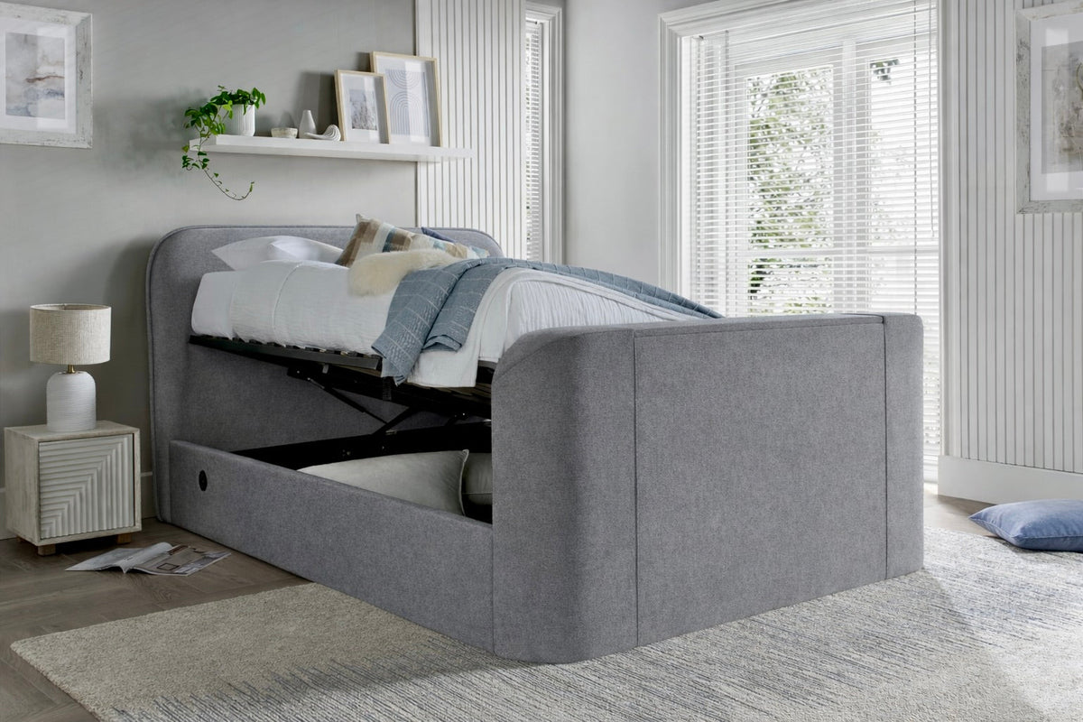 Arla Ottoman TV Bed in Luxury Grey — view 3