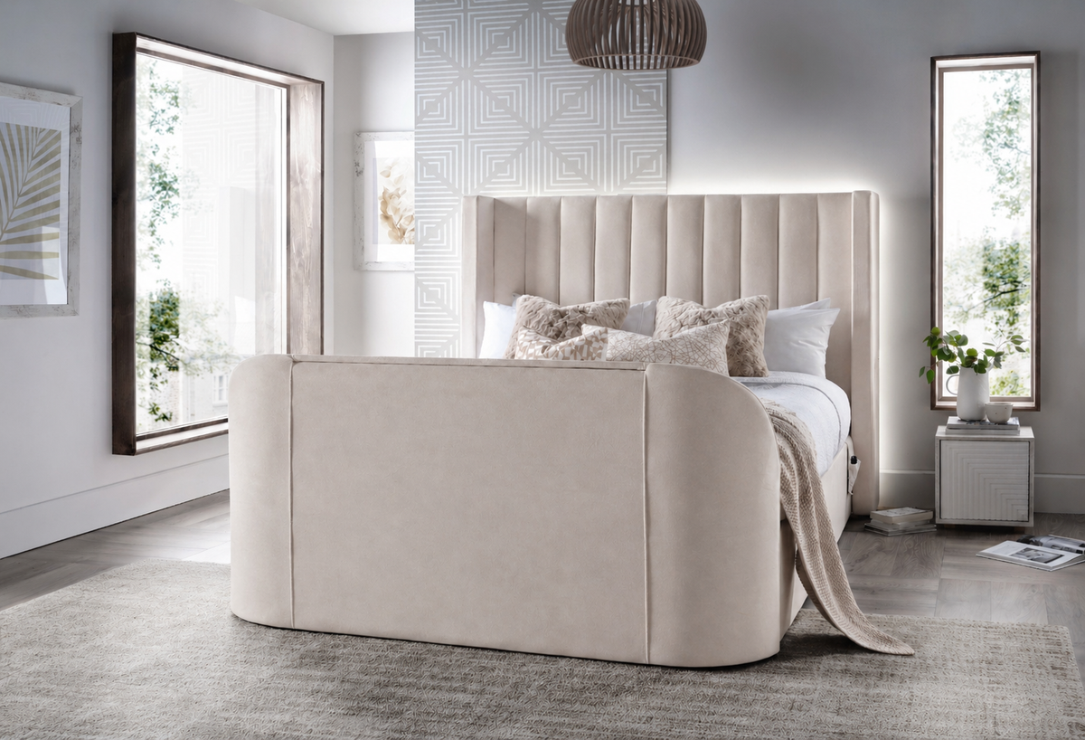 Astra Ottoman TV Bed in Soft Cream
