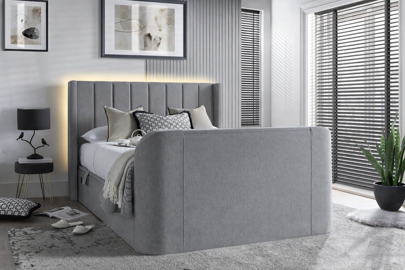 Atom II Ottoman Storage TV Bed in Luxury Grey
