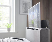 Alpha Manual Single TV Bed In Grey — view 3 – image 3 of 6