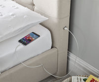 Alpha Manual Single TV Bed In Light Stone — view 3 – image 3 of 7