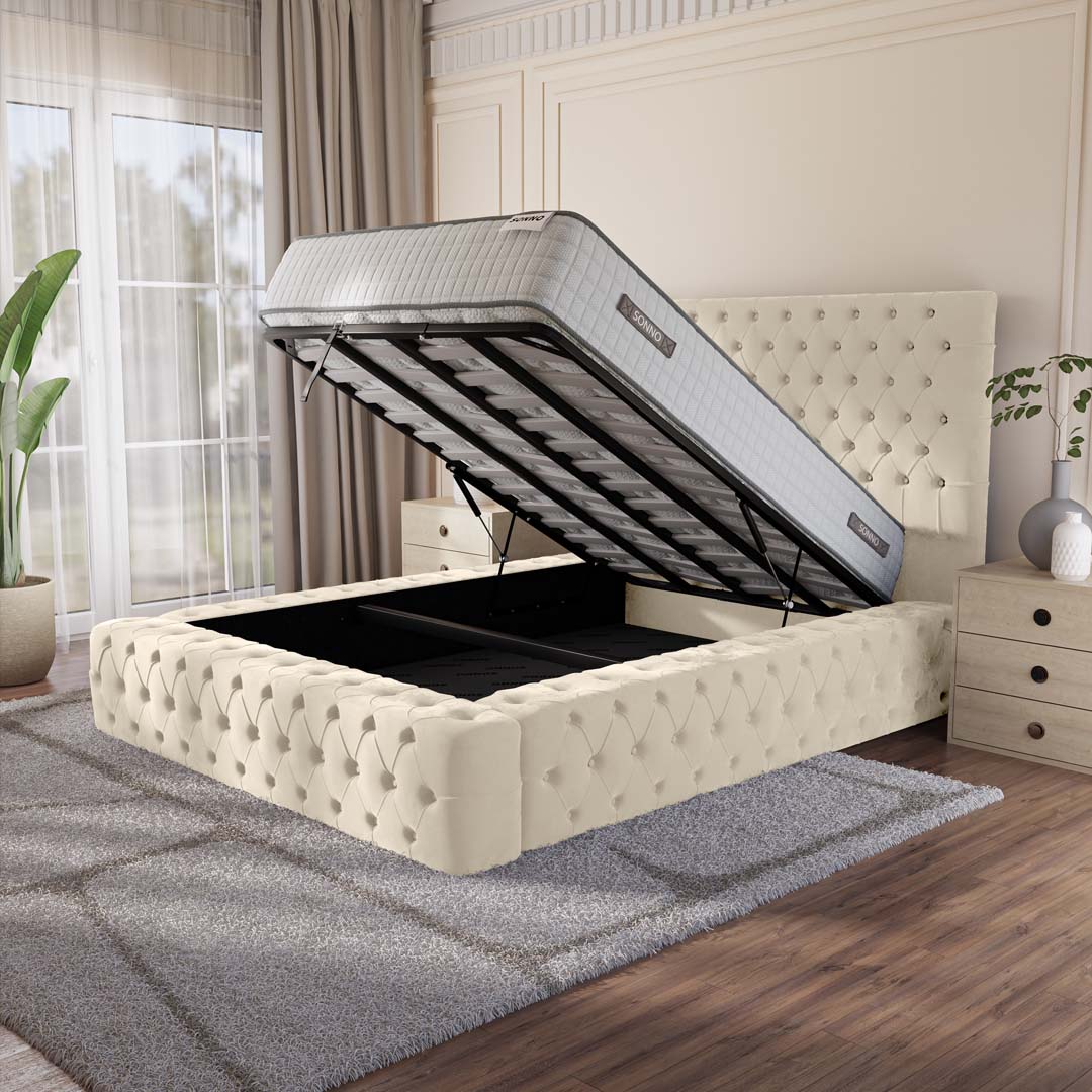 Ambassador Upholstered Ottoman Bed — view 2