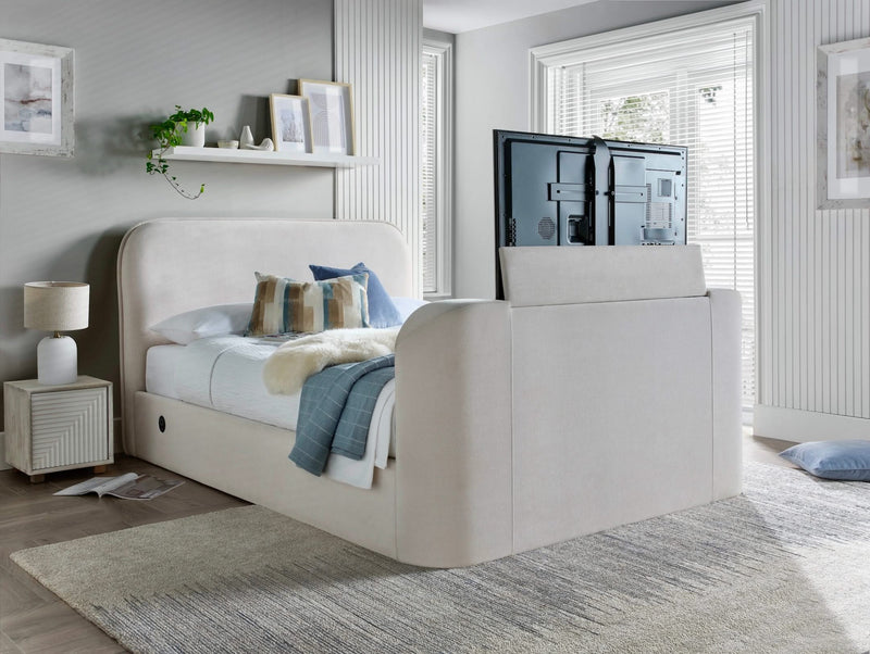 Arla Ottoman TV Bed in Luxury Cream