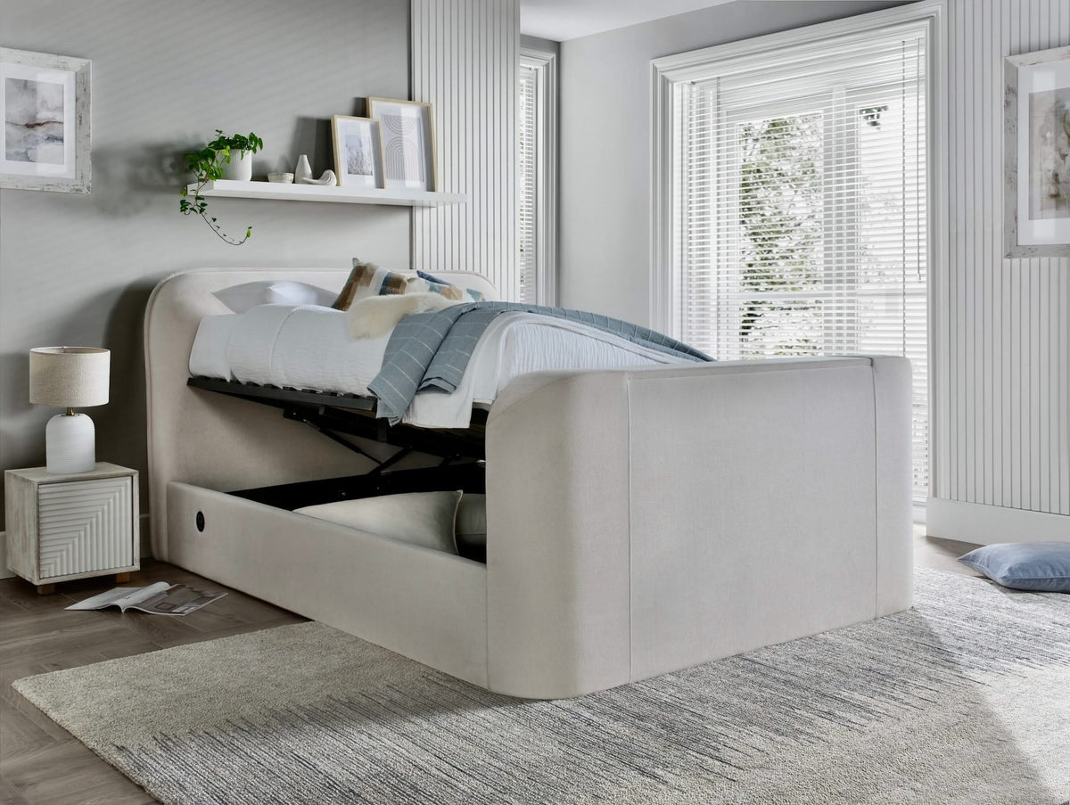 Arla Ottoman TV Bed in Luxury Cream — view 2