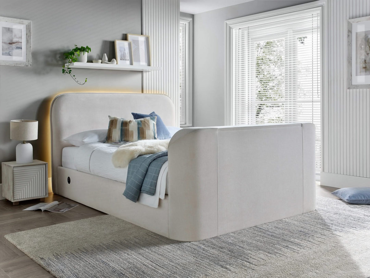Arla Ottoman TV Bed in Luxury Cream — view 3