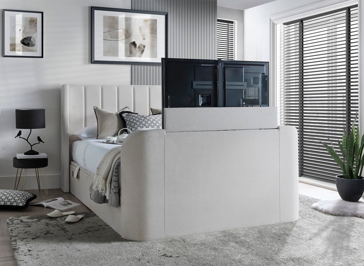 Atom II Ottoman TV Bed in Luxury Cream — view 3
