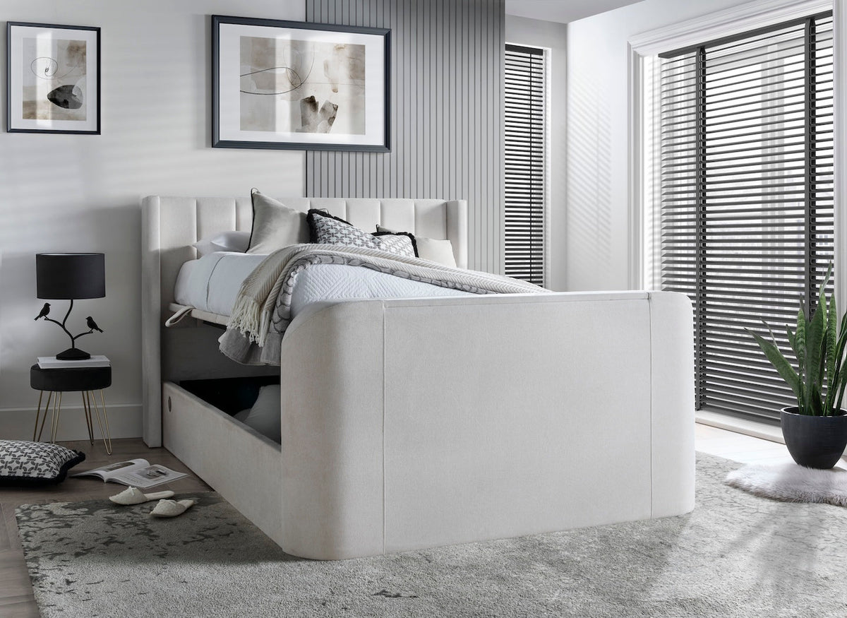 Atom II Ottoman TV Bed in Luxury Cream — view 4