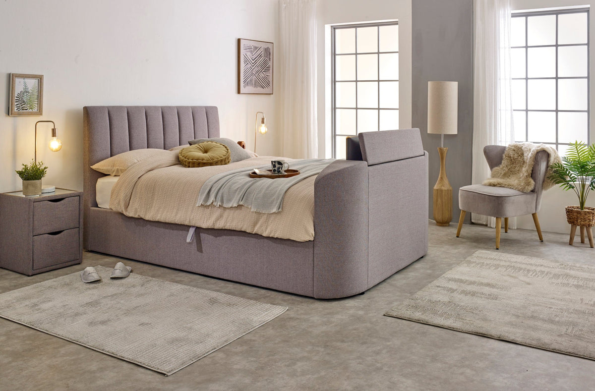 Capella TV Bed in Steel Grey (non ottoman) — view 7