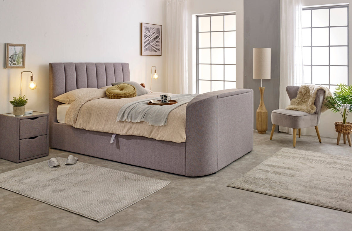 Capella TV Bed in Steel Grey (non ottoman) — view 5