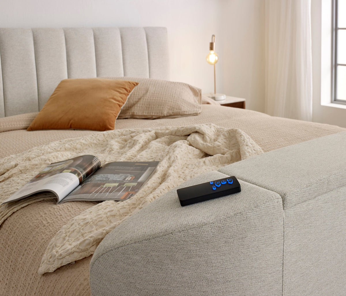 Capella Ottoman TV Bed in Pebble Stone — view 4