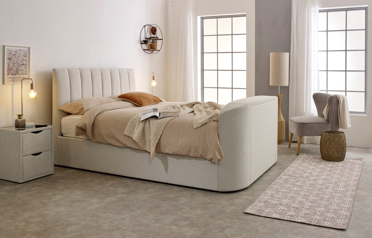 Capella Ottoman TV Bed in Pebble Stone — view 5