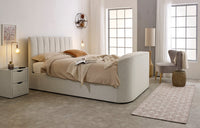 Capella TV Bed in Pebble Stone Fabric (non ottoman) — view 5 – image 5 of 9