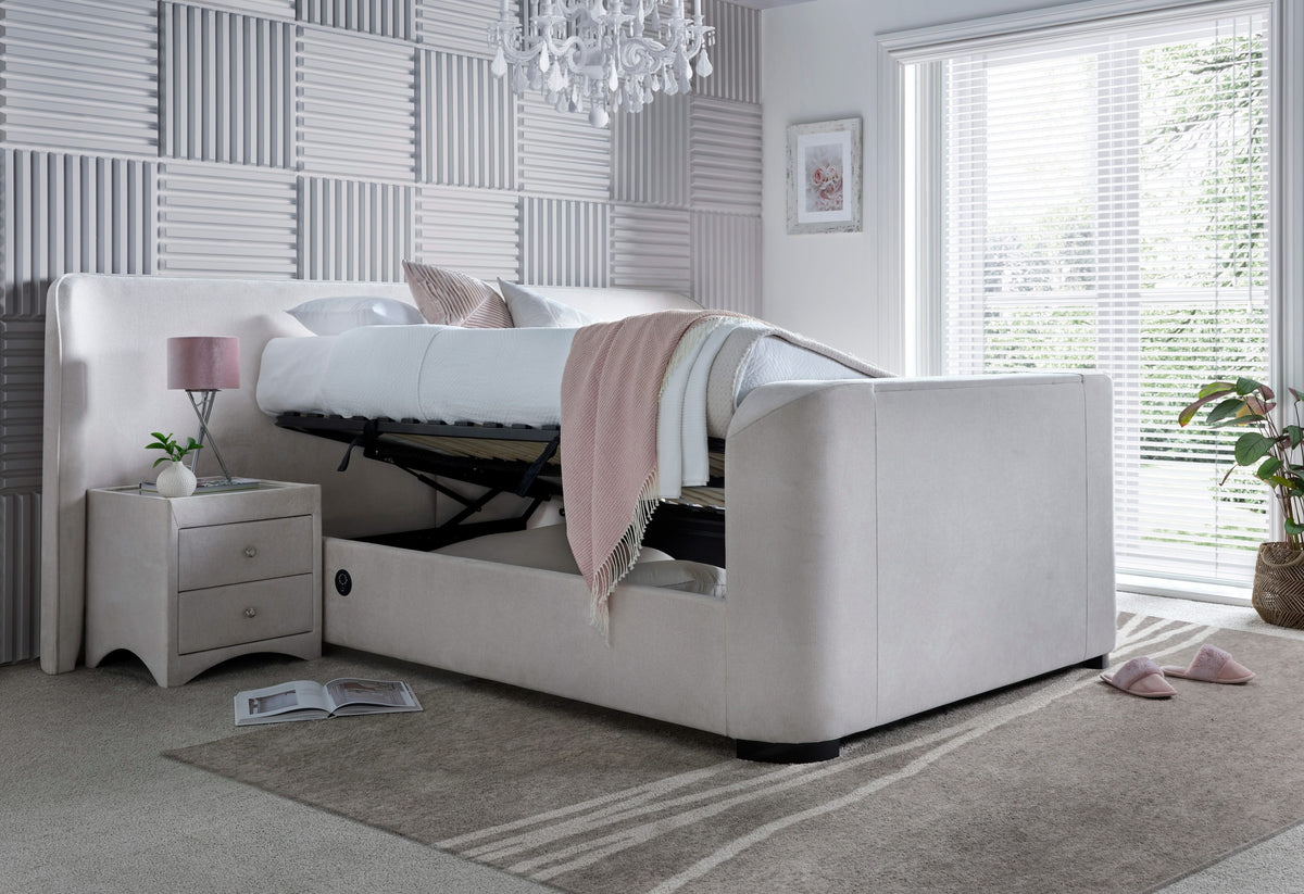 Condor Ottoman TV Bed in Luxury Cream — view 2