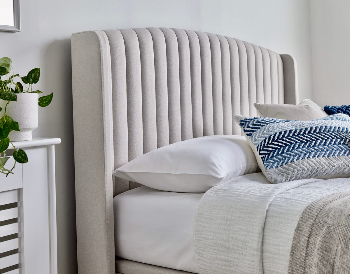 Essence Ottoman Storage TV Bed in Natural Cream Fabric — view 8