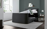 Eston 5ft King Size 2.1 Ottoman TV Bed in Grey Fabric Built in Speakers & 43" TV Capacity — view 3 – image 3 of 6