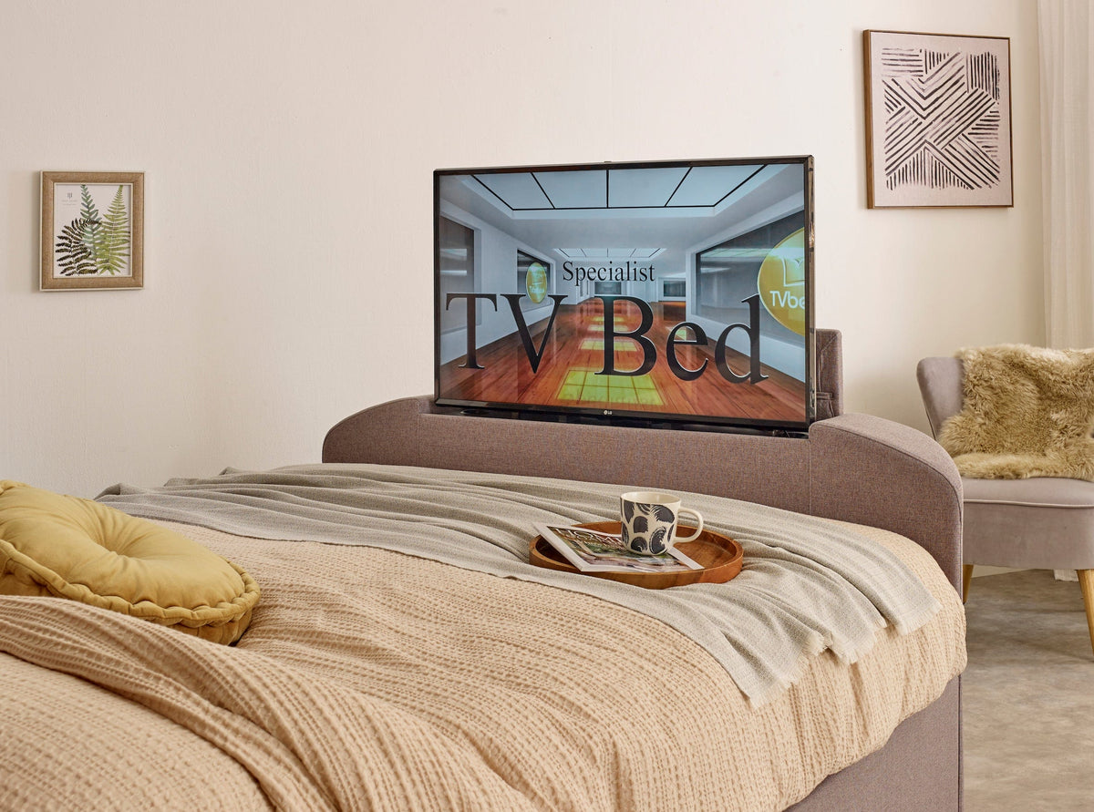 Capella TV Bed in Steel Grey (non ottoman) — view 2
