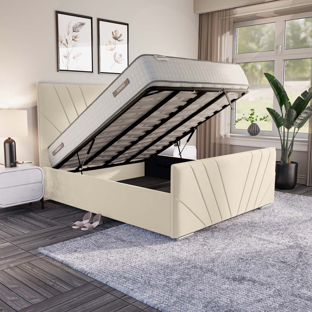 Fiji Sunrise Upholstered Ottoman Bed — view 2