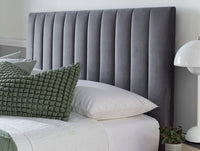 Madrid 6ft Super King Ottoman TV Bed in Grey Velvet With 43" TV Capacity — view 5 – image 5 of 5