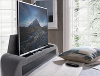 Hampton 5.1 Surround Sound Grey Velvet Ottoman TV Bed — view 5 – image 4 of 11