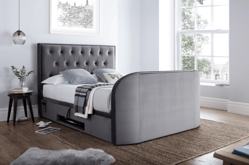 Lyon Ottoman TV Bed With 43" Smart HD TV & 1000 Pocket Sprung Memory Mattress