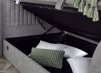 Essence Ottoman Storage TV Bed in Grey Fabric — view 6 – image 6 of 10