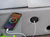 Lumas Ottoman TV Bed with Surround LED in Plush Grey — view 6 – image 6 of 9