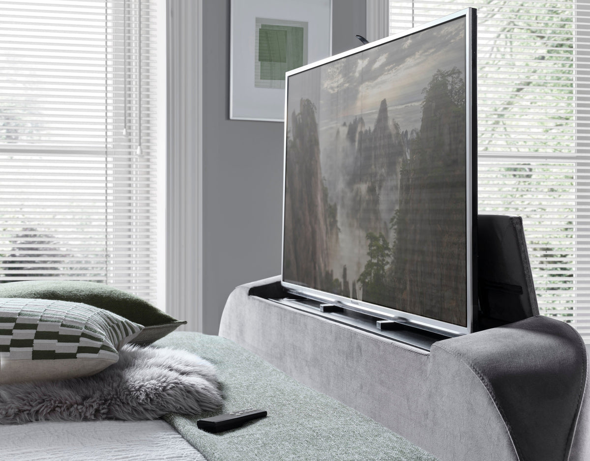 Salisbury Ottoman TV Bed in Grey Velvet — view 5