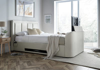 Harlem II Light Stone Fabric Ottoman TV Bed — view 7 – image 7 of 7