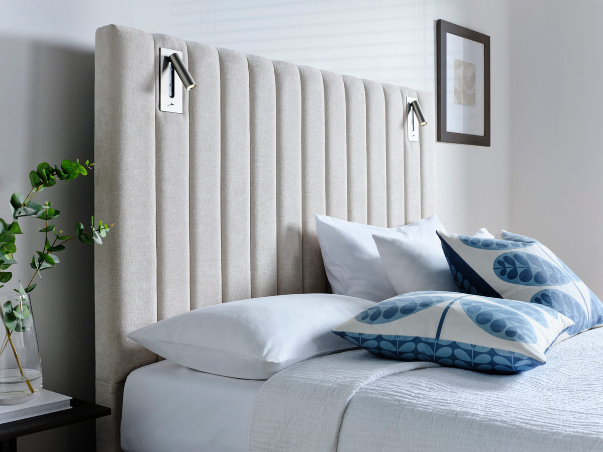 Luna Ottoman TV Bed with Adjustable Mood Lights in Plush Cream — view 8