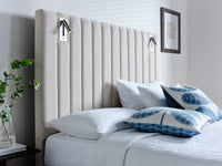 Luna Ottoman TV Bed with Adjustable Mood Lights in Plush Cream — view 8 – image 8 of 11
