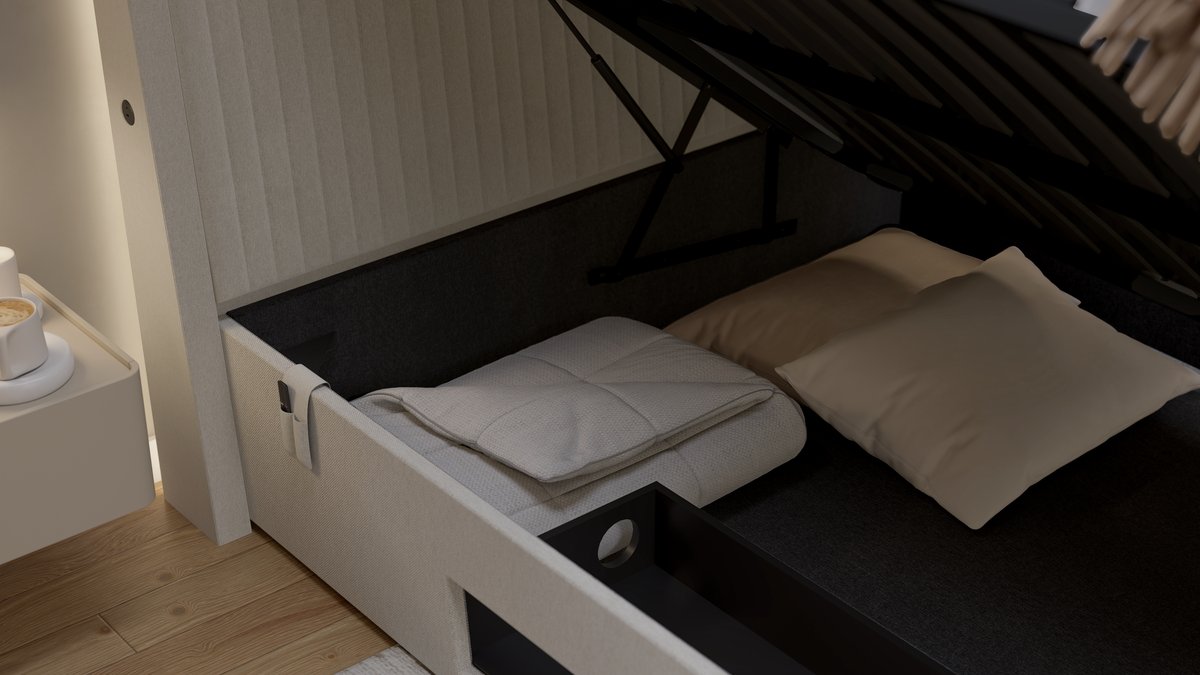 Immerse 5.1 Surround Sound TV Bed in Oatmeal — view 8