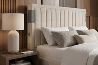 Chelmsford 5.1 Surround Sound TV Bed in Soft Cream — view 3 – image 3 of 3