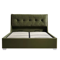 Hadley Ottoman Storage Bed in Moss Green Velvet – image 5 of 13