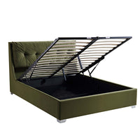 Hadley Ottoman Storage Bed in Moss Green Velvet – image 8 of 13