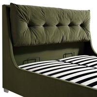 Hadley Ottoman Storage Bed in Moss Green Velvet – image 10 of 13