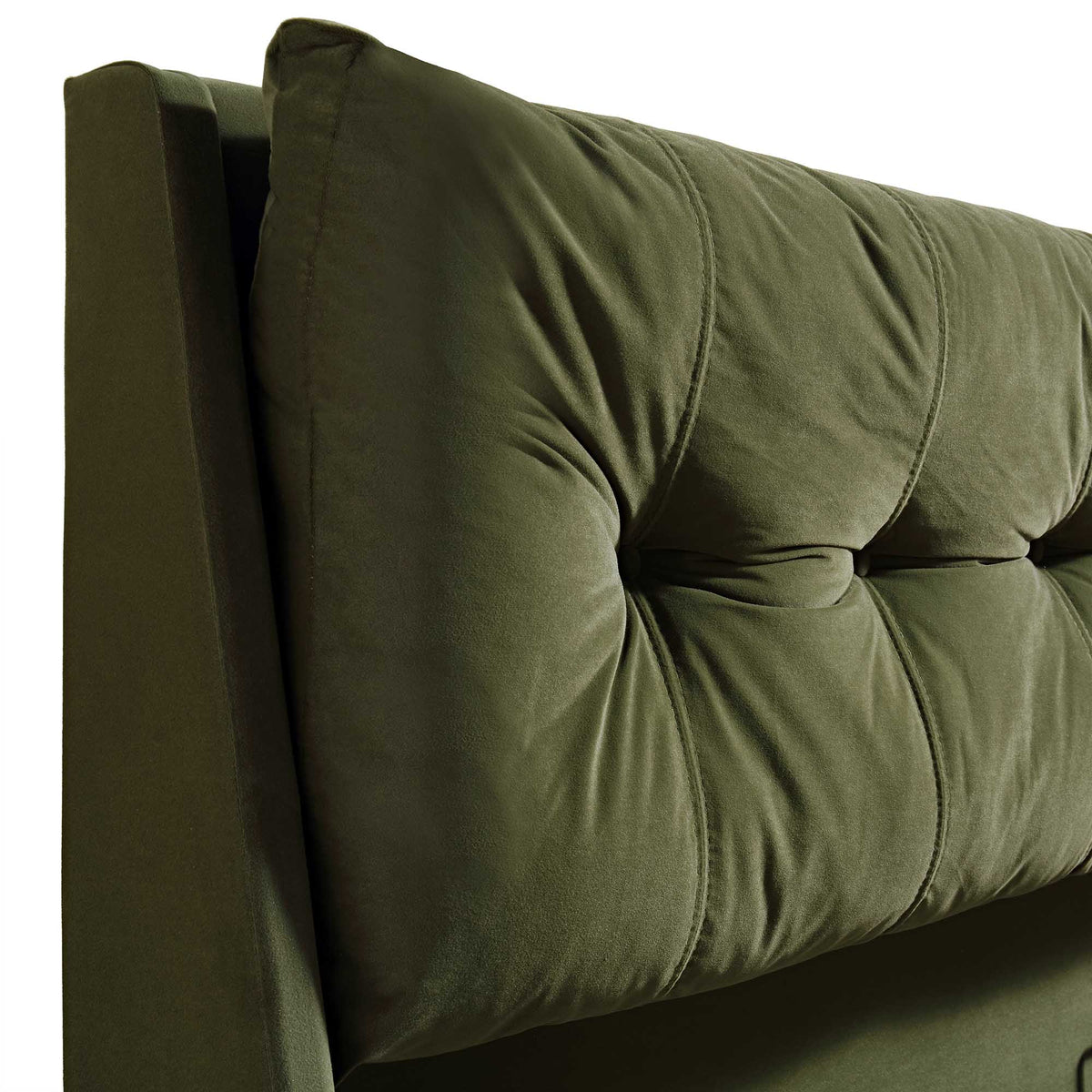 Hadley Ottoman Storage Bed in Moss Green Velvet