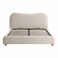 Egerie Curved Headboard Ottoman Storage Bed in Beige Boucle – image 4 of 67