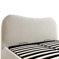 Egerie Curved Headboard Ottoman Storage Bed in Beige Boucle – image 10 of 67