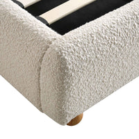 Egerie Curved Headboard Ottoman Storage Bed in Beige Boucle – image 11 of 67