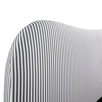 Egerie Curved Headboard Ottoman Storage Bed in Slate Blue Striped Fabric – image 64 of 67